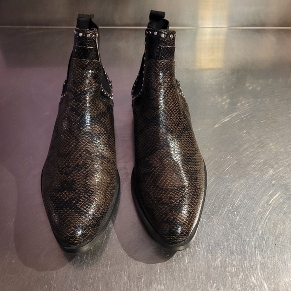 Zara Chelsea snake skin print ankle boots sz 40 (9) - Picture 2 of 6